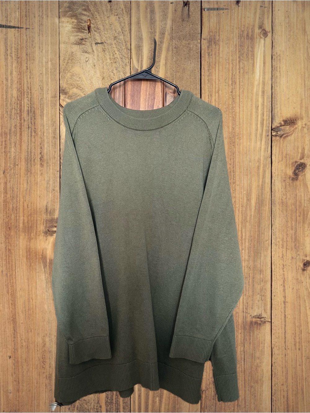 Amazon Aware Women’s 4X Sage Green Pointelle Crewneck Sweater